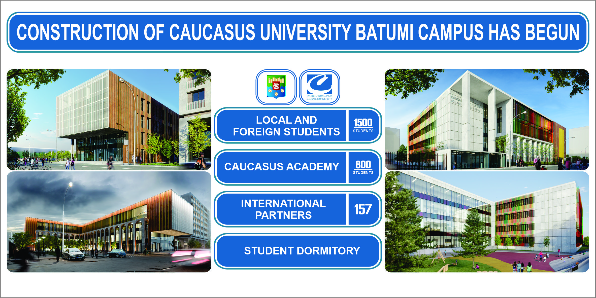 CONSTRUCTION OF CAUCASUS UNIVERSITY CAMPUS AND SCHOOL BEGIN IN BATUMI
