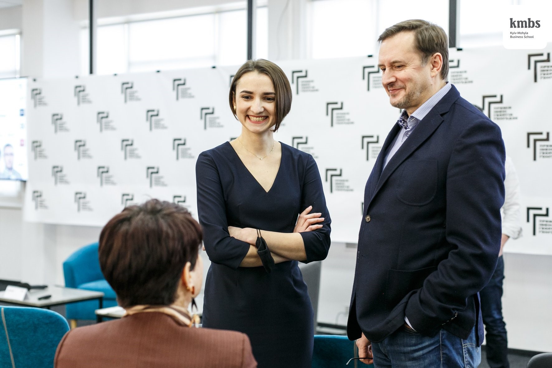 kmbs dean Oleksandr Savruk and Director of PEN Ukraine Tetyana Teren