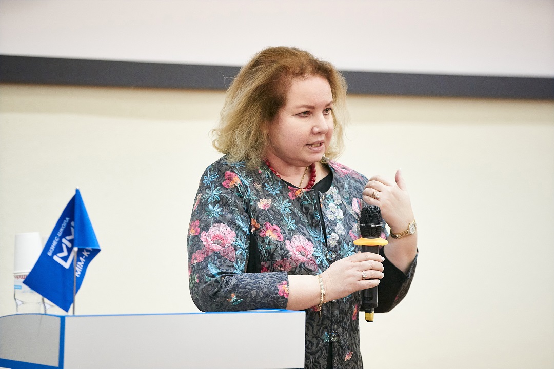 Iryna Tykhomyrova, MIM-Kyiv president welcomes the participants